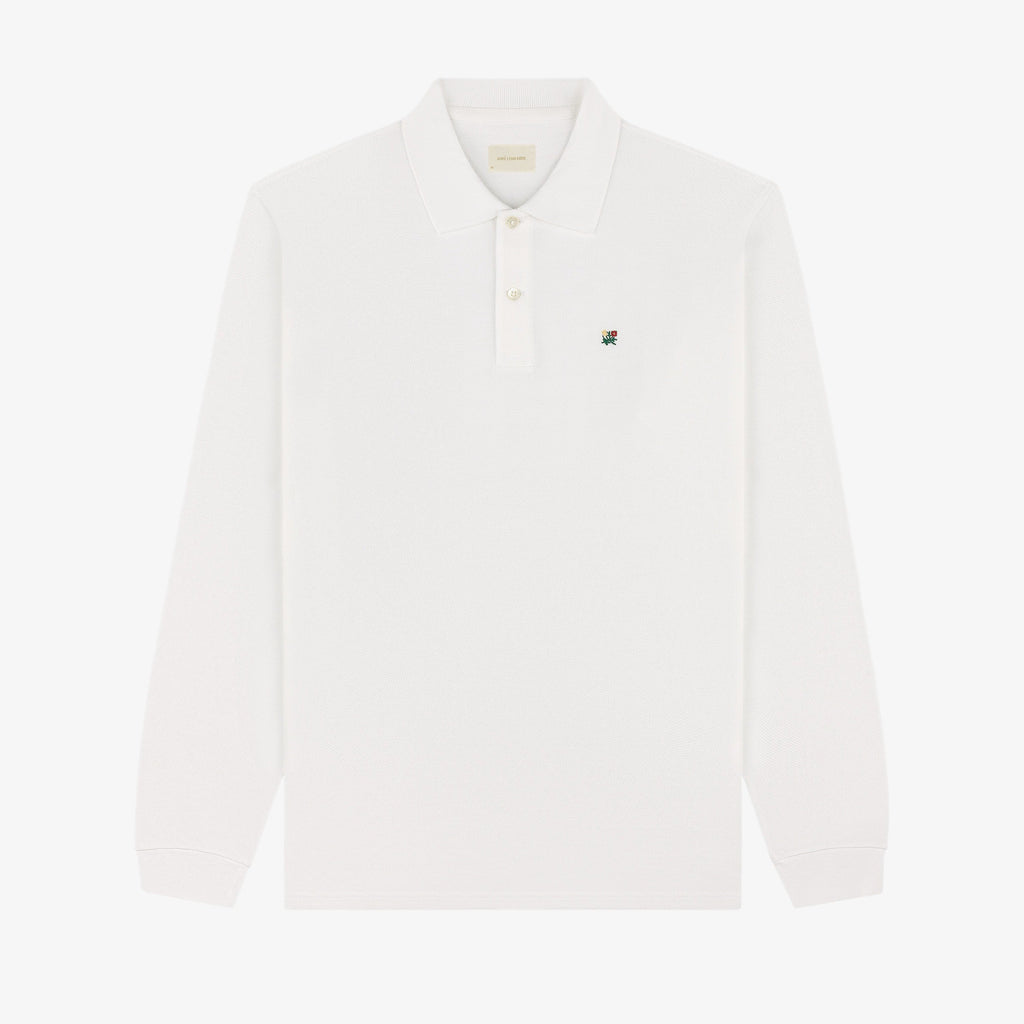 Long-Sleeve Crest   Piqué Polo