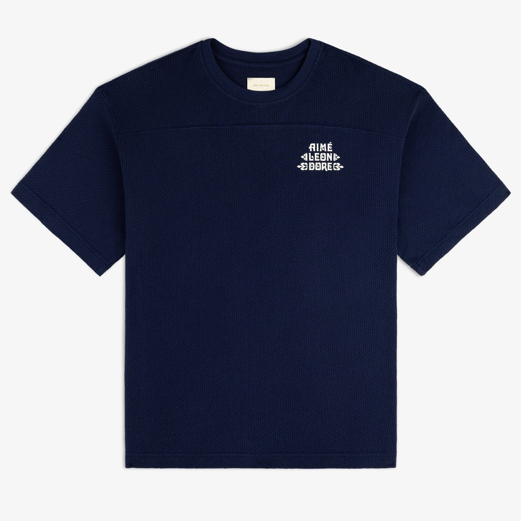 Pointelle Stacked Logo Tee