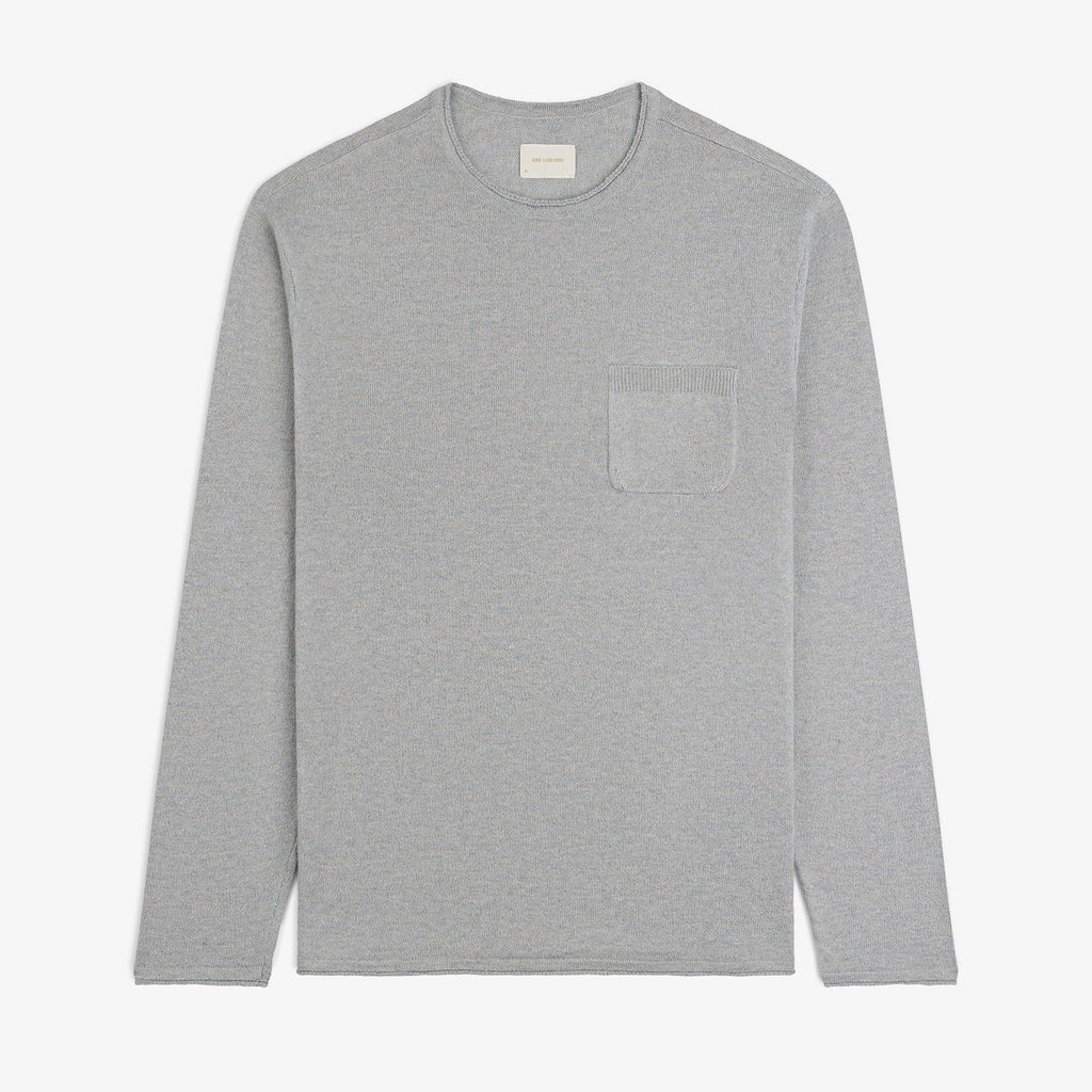 Long-Sleeve Knit Pocket Tee