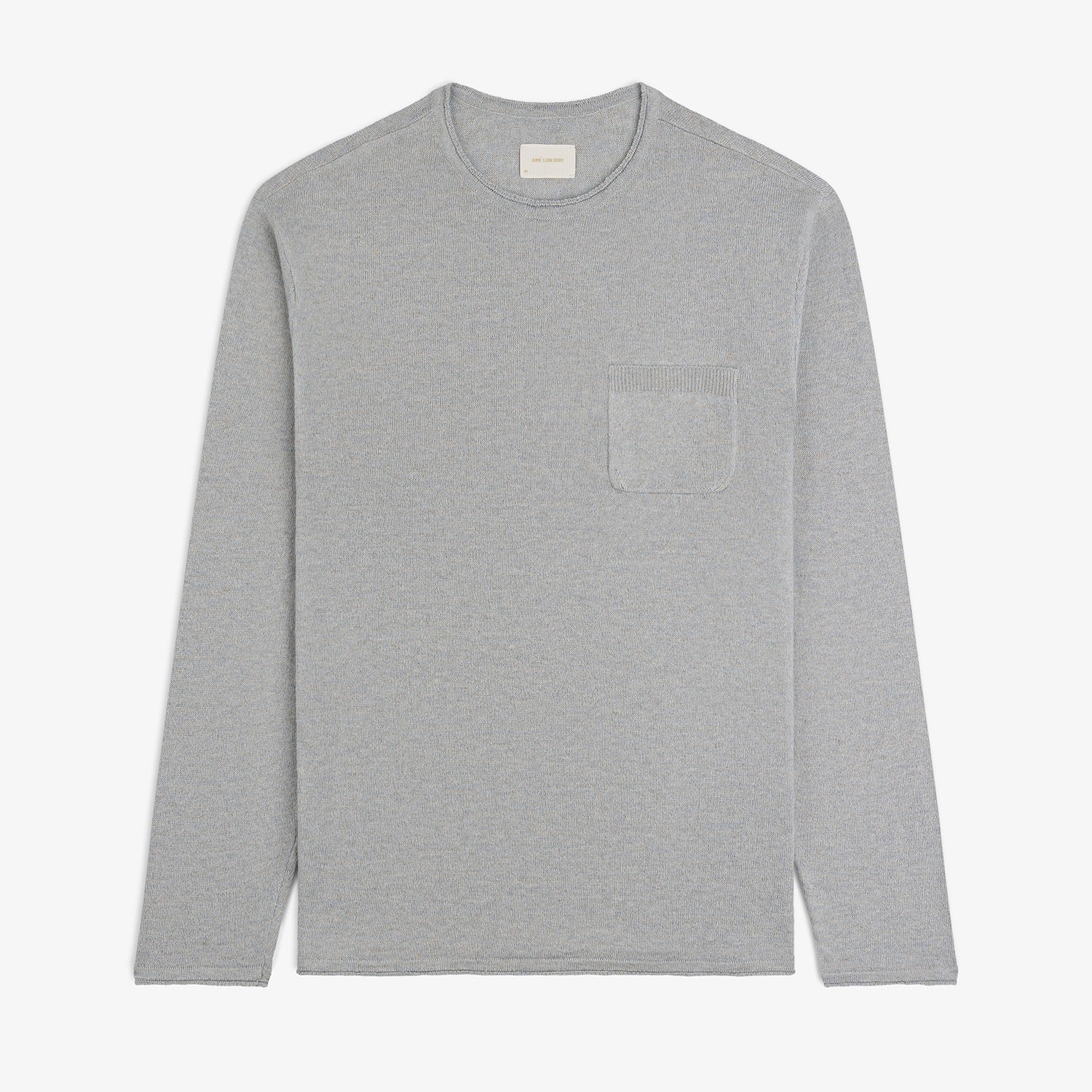 Long-Sleeve Knit Pocket Tee