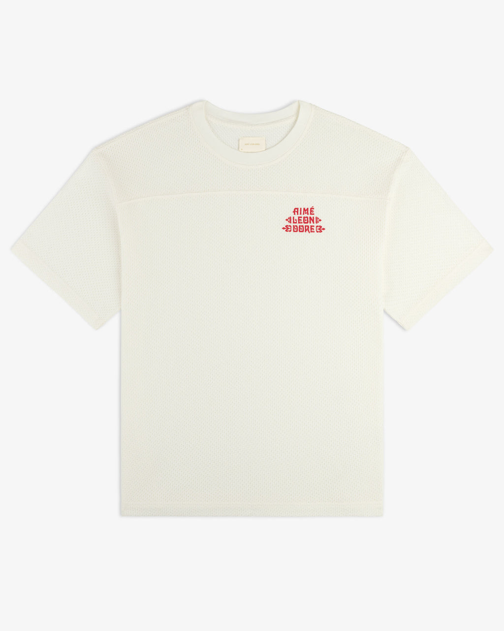 Pointelle Stacked Logo Tee