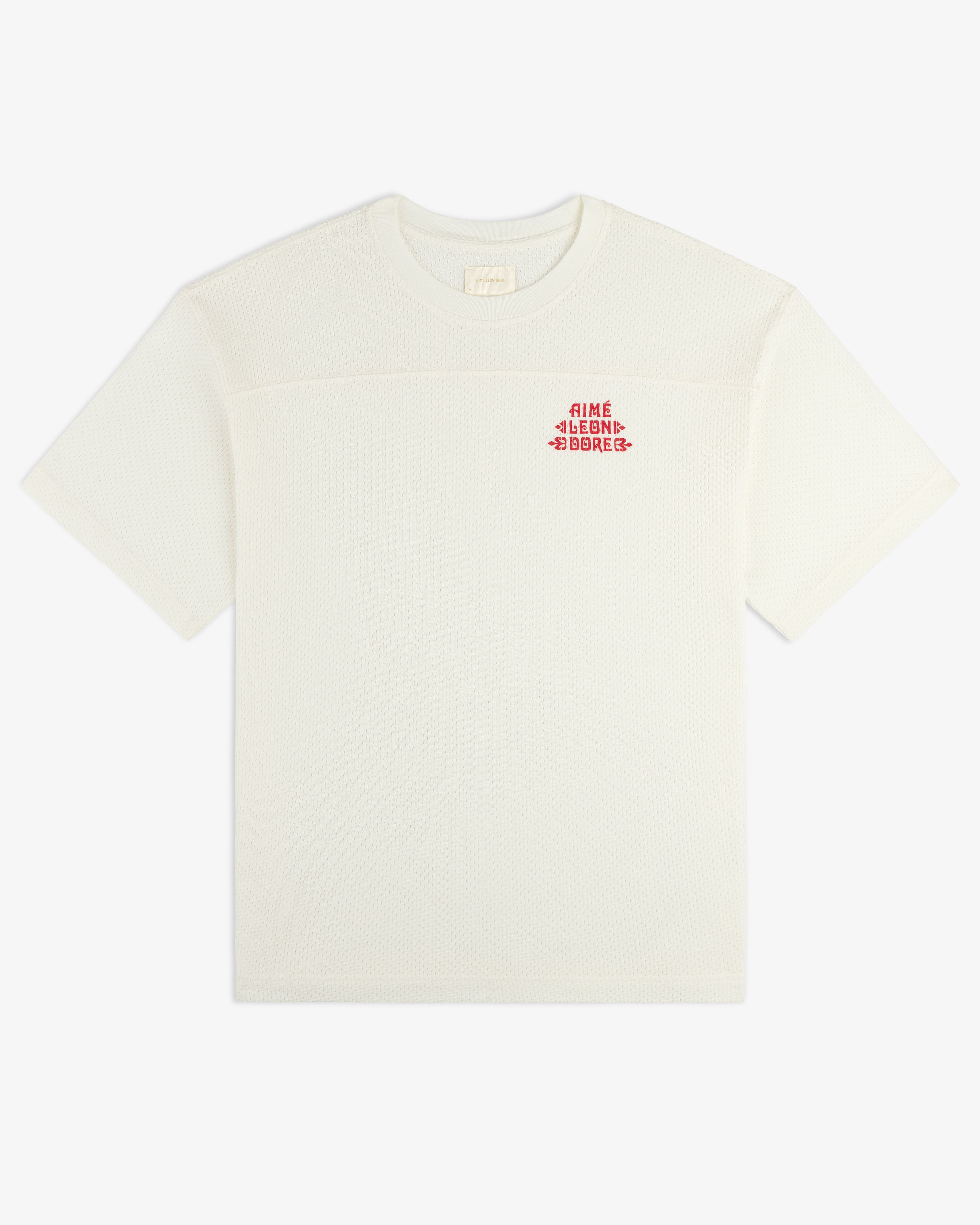 Pointelle Stacked Logo Tee