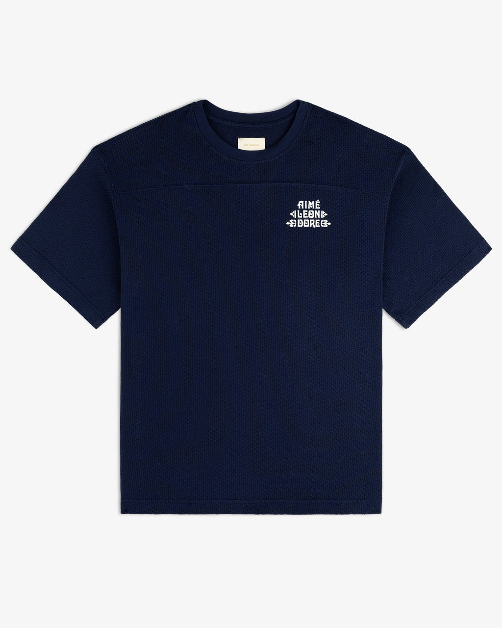 Pointelle Stacked Logo Tee