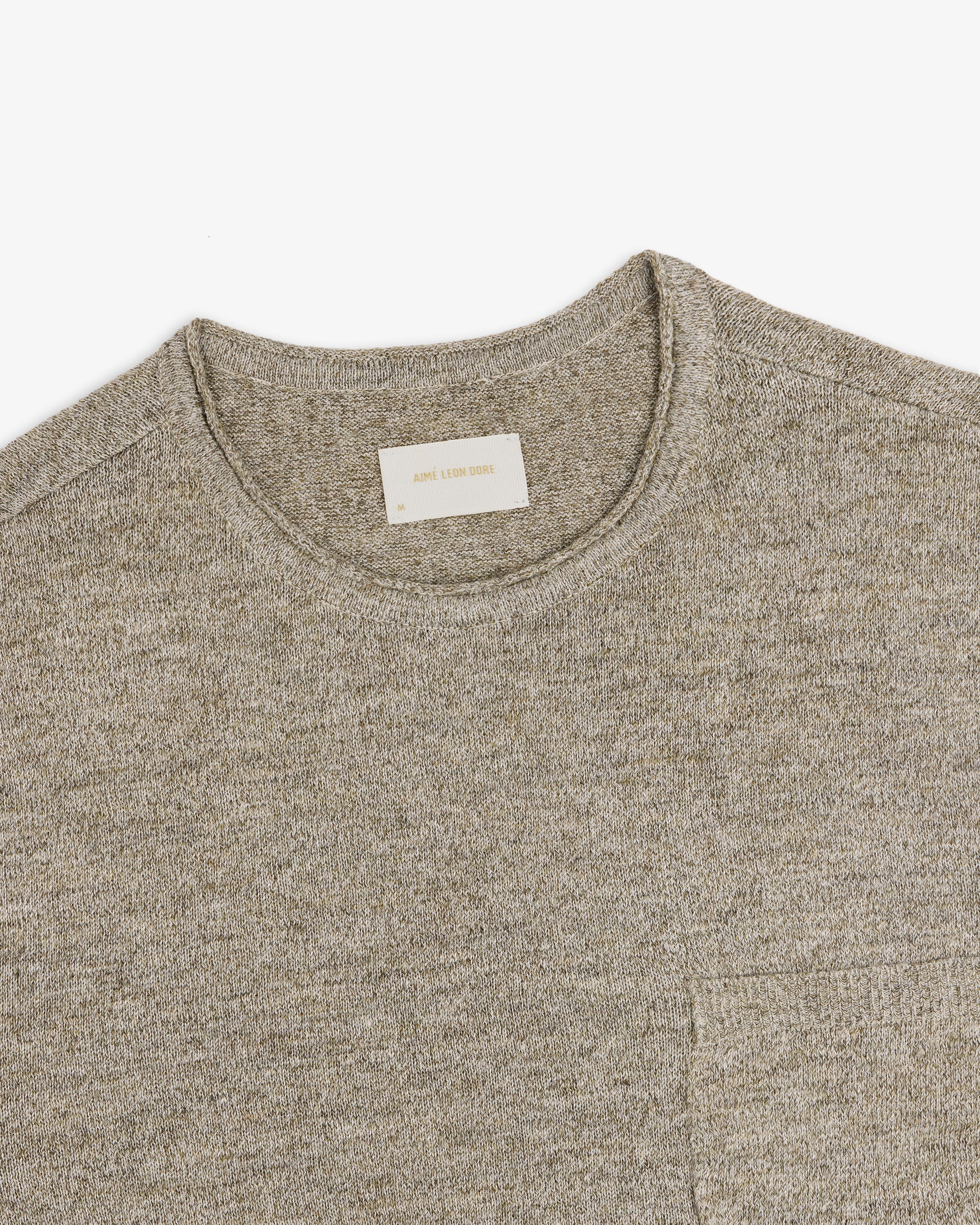 Long-Sleeve Knit Pocket Tee