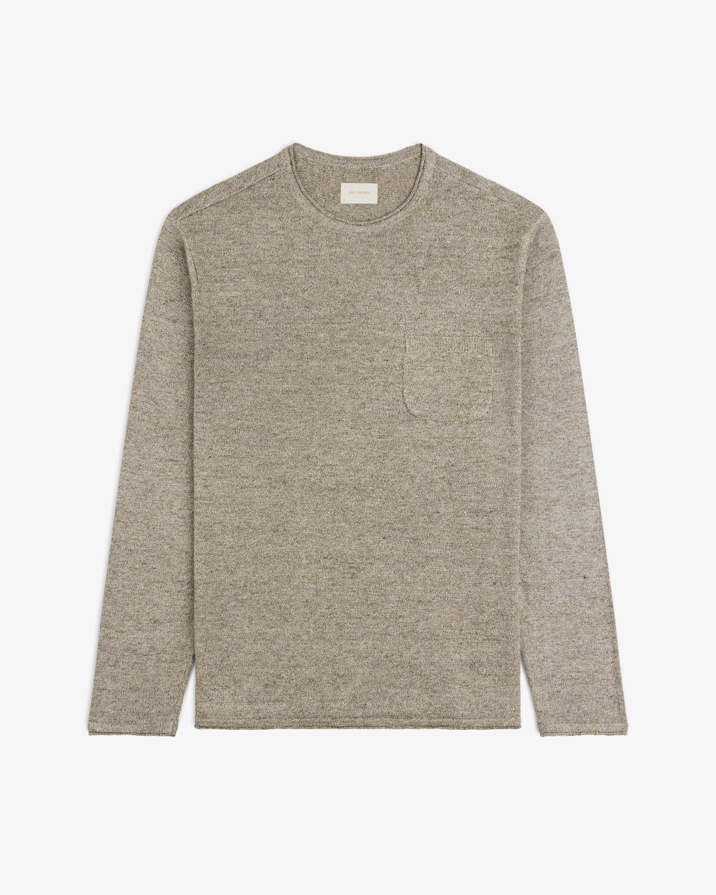 Long-Sleeve Knit Pocket Tee