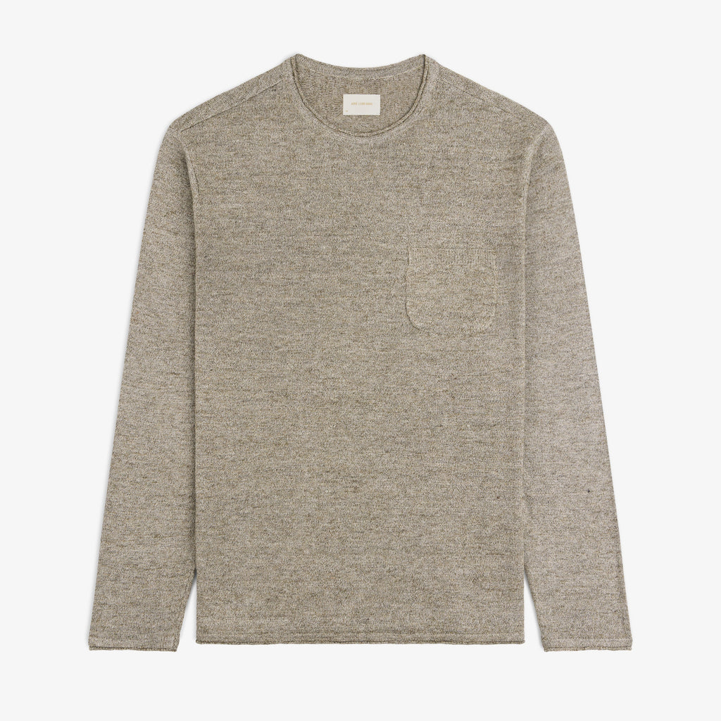 Long-Sleeve Knit Pocket Tee