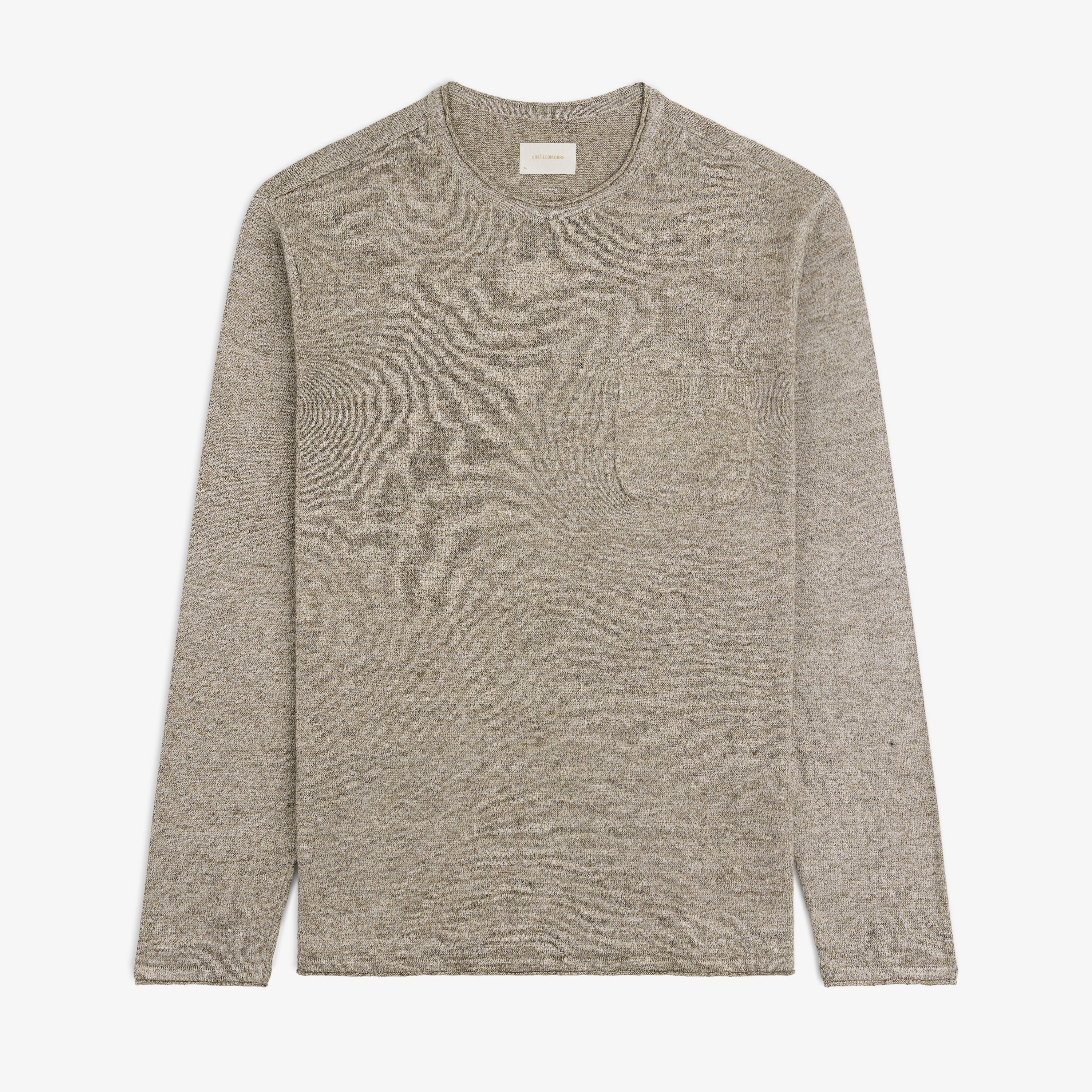 Long-Sleeve Knit Pocket Tee