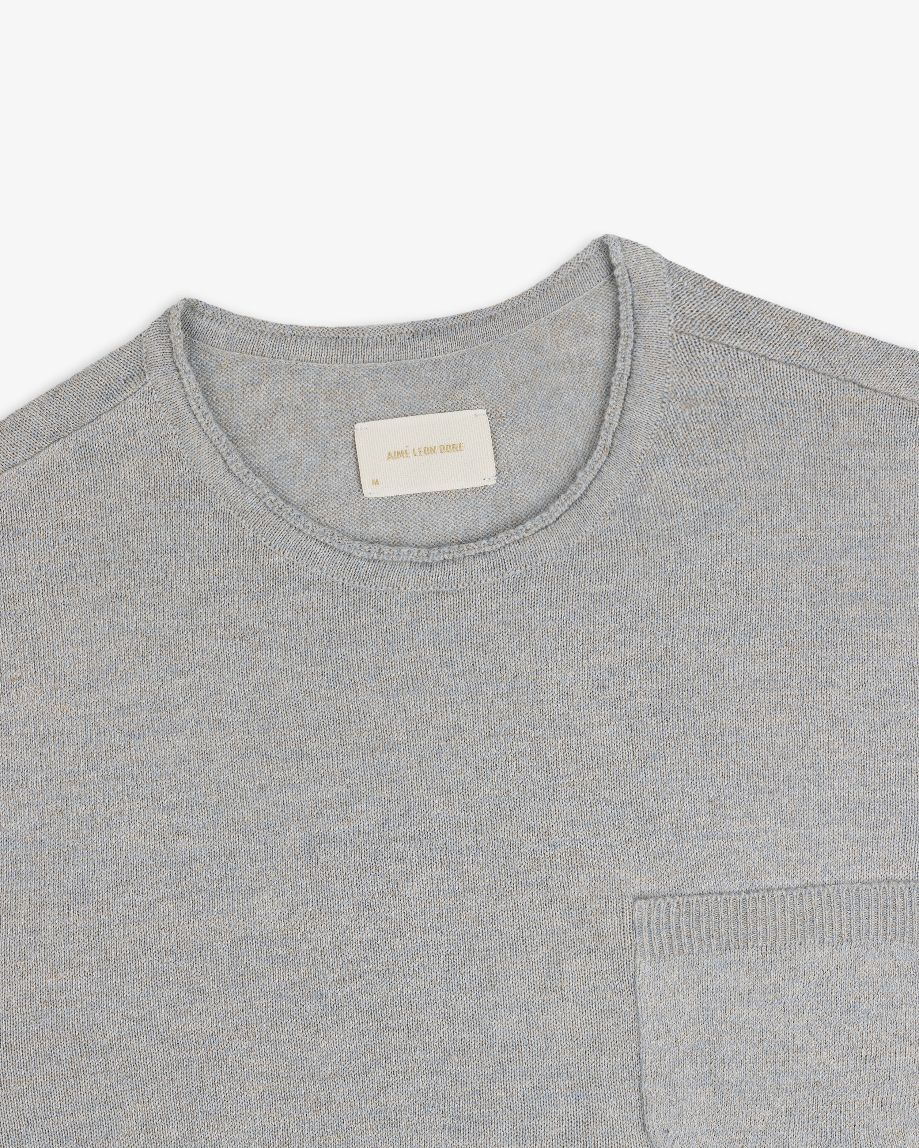 Long-Sleeve Knit Pocket Tee